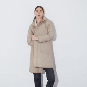 올리비아로렌 MG01 물결 퀼팅 후드 패딩 점퍼 VVBKA4S1291