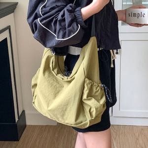 미콘 22279 여성 캐주얼 무지 포켓 크로스백 숄더백