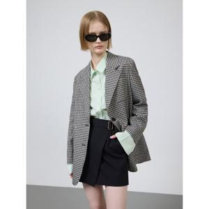 [쥬크]울 블렌드 노치드 체크 자켓_Z251MSF003