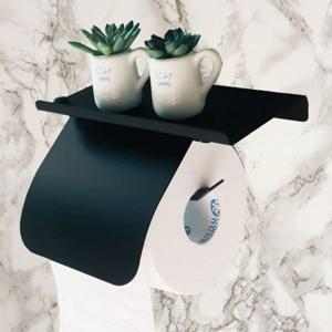 호텔감성 무광 블랙 스텐레스 선반 휴지걸이