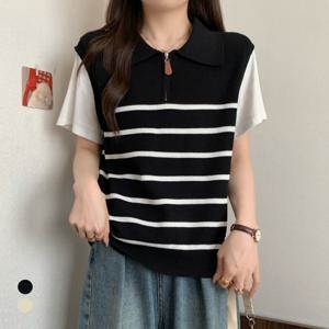 [카라]KARRA 집업카라넥베스트믹스티셔츠_A5S0721