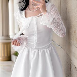 [다잇템]여성 긴팔티 탱크 프릴 숏가디건 가디건