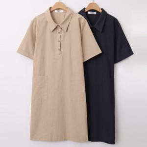 나야홍 / 빅사이즈반팔원피스 U704L506 사파리포켓셔츠원피스 W