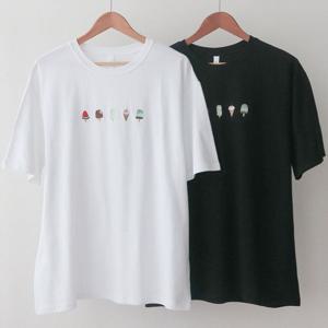 나야홍 / 빅사이즈반팔티 U833L507 초코바아이스티셔츠 GO