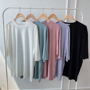 나야홍 / 빅사이즈무지티 K096L507 아이스라운드넥반팔티 RA