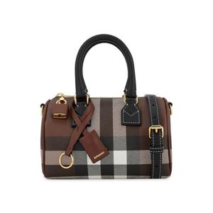 [꼬르소밀라노] 버버리 여성 체크 미니 볼링 다크 버치 브라운 토트백 8069663