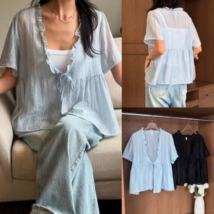 나야홍 / 위쉬몰 YP 딥트임프릴넥끈가디건(V042H508) 빅사이즈