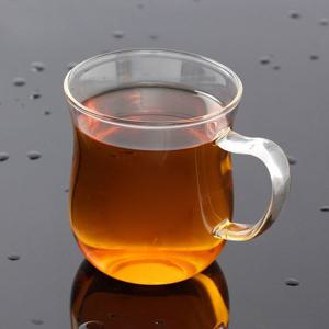 (로하티)커브라인 내열 유리컵 홈카페 손잡이 주스잔