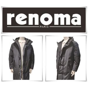 [레노마캐주얼][한정수량]F/W 블랙 후드 구스다운 롱패딩 RODMBH83A