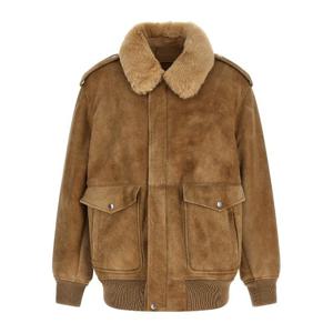 프라다 시어링 칼라 가죽 봄버 재킷 58A237SOOO172L F0065