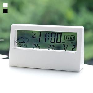 무소음탁상시계 키밍 무소음 LED 날씨 온습도계 전자 탁상 시계 건전지탁상시계