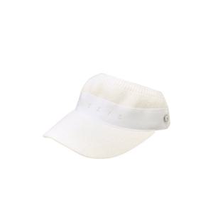 헤지스 골프 여성 25FW 아이보리 여성 로고 포인트 울혼방 니트 선바이저 HWHE5F706IV