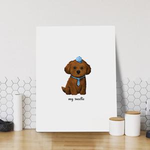 [샤이닝홈] 무드 접이식 액자테이블 800x600 푸들