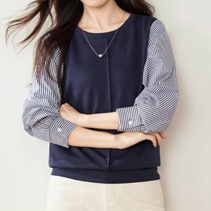 [블랙퀸] 니트 스트라이프 셔츠 blk003796