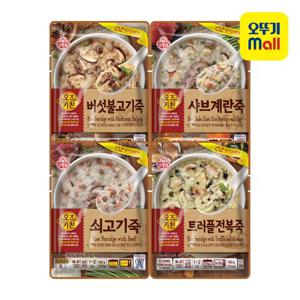 [오뚜기] 오즈키친 버섯불고기죽 450g+쇠고기죽 450g+트러플전복죽 450g+샤브계란죽 450g