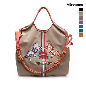 미르바네스 플레이풀 스트라이프 트래블 쇼퍼백