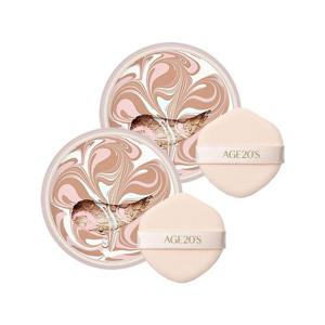 [에이지투웨니스]에이지20s 에센스 커버 팩트 아우라 리필 14g x 2개