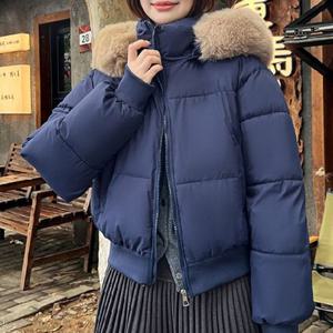 나바바 / NC442 여성 따뜻한 퍼 후드 긴팔 숏패딩 점퍼