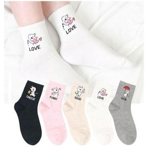 [서울양말]여성 오버캣 캐릭터 학생양말 발목양말 패션양말