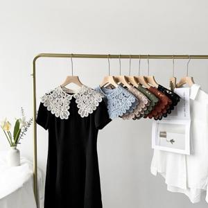 넥워머 머플러 목도리 겨울 페이크 카라 목 블라우스 셔츠 케이프 넥 프릴 레이스