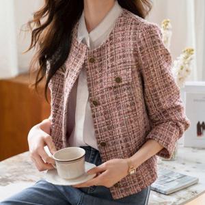 ★가을best할인★[몽벨리즈]핑크블리트위드자켓 mde2300667