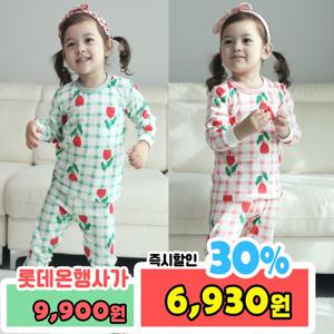 [잼베이비]30수편면_튤립체크