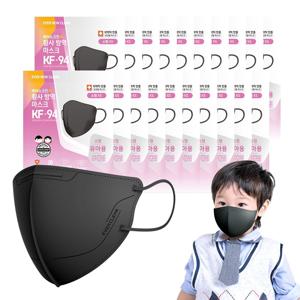 리벤스 에버뉴크린 새부리형 황사방역마스크(KF94)(블랙/초소형) 100입