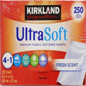 커클랜드 건조기시트 드라이시트 시트형 섬유유연제 250매 1팩 코스트코