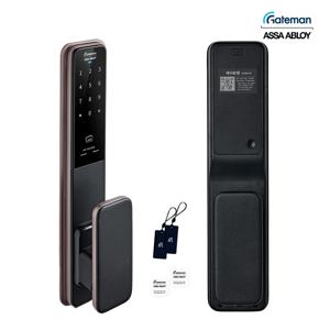 전국설치 GP-500R 1초잠김 푸시풀도어락 고급형 내부잠금 카드키 번호키 디지털도어락