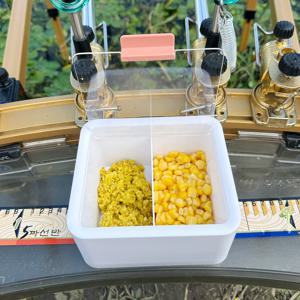 투인원 떡밥그릇 민물 낚시 떡밥통 미끼 밑밥 통 그릇 붕어 중층 내림 바닥