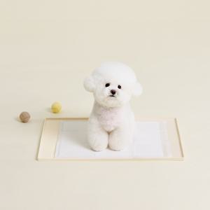 강아지 배변매트 도트 실리콘 배변판 식기매트 2size 2colors