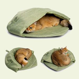 고양이 숨숨집 동굴 침낭 낙엽잎 하우스