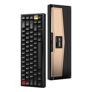 ZEN65 QMK VIA 풀 알루미늄 기계식 커스텀 미니 키보드 블랙 바이올렛축