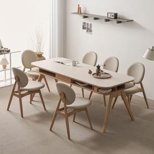 코스모 6인용 저소음 테이블 포세린 세라믹 수납형 식탁세트 2000 체어형(의자6)