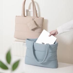 에카엑스 퍼피 클라우드 소프트 토트백 숄더백 패딩 노트북 빅사이즈 가방