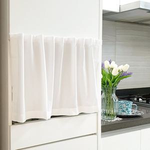 못없이 설치 화이트광목 작은 책장 가림막 선반 가리개커튼 벨크로