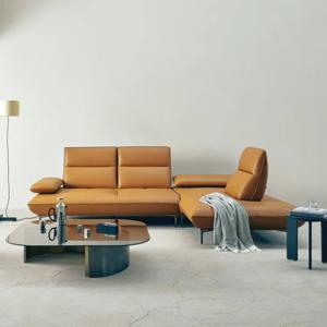 [11.04 단하루 헤드레스트1개증정]퍼스트 4인 오픈코너형 스윙기능 론도 소가죽 소파