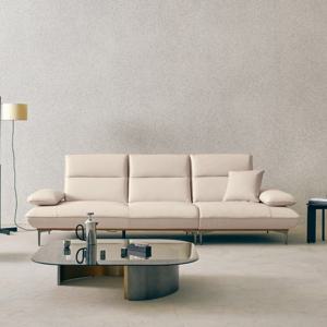 [11.04 단하루 헤드레스트1개증정]퍼스트 4인 스윙기능 론도 소가죽 소파+스툴