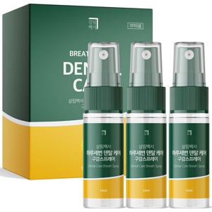 살림백서 덴탈케어 구강 스프레이 14ml x 3개 세트 (민트향) 구취 입냄새 프라그 제거