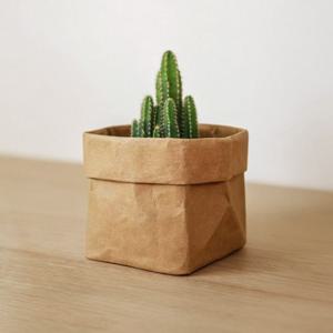 다용도 수납 정리 화분 커버 방수 크래프트 종이 봉투 에코 워셔블 페이퍼백 S