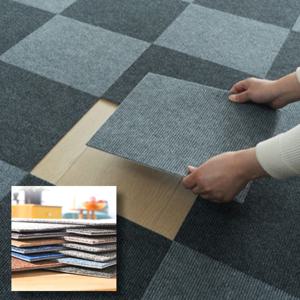 붙이는 원터치 셀프 타일 10p 카페트 현관 접착식 바닥 매트 먼지없는 러그 인테리어