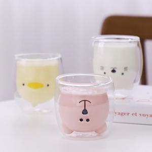 토이 이중유리컵,캐릭터잔 3종