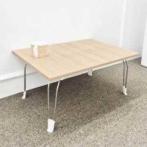 보호캡다리 내추럴 접이식 테이블 밥상 노트북책상 침대테이블