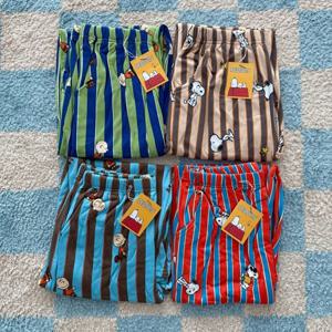 피너츠 정품 커플 찹쌀 찰리 앤 스누피 스트라이프 잠옷 바지 4color