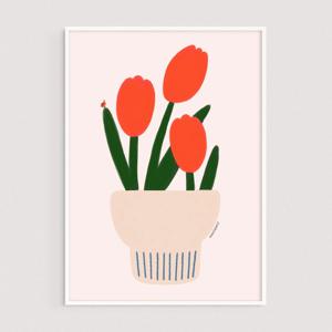 튤립 꽃 인테리어 포스터 액자  (236)