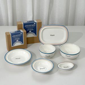 본사(쇼핑백)메이플 1인 혼밥 세트 6p 자취 그릇 선물