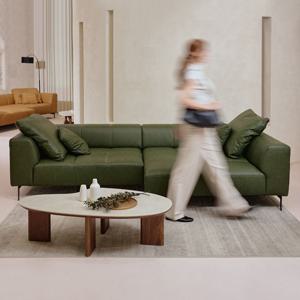 덴버 프리미엄 실키레더 3인 4인 일자형,카우치형 가죽소파 모듈소파 입주가구 신혼가구