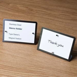 컬러 스텐 메모 홀더 금속 가격표 POP 쇼카드 꽂이 자석 포함