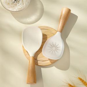 실리콘 원목손잡이 스탠딩 주걱