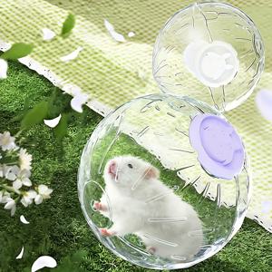 TEMU 12.5cm/4.9in 투명 햄스터 운동 공 - 내구성이 뛰어난 ABS, 청소가 용이, 달리기와 놀이에 이상적, 작은 햄스터와 시리아 햄스터에게 이상적, 애완동물 케이지 액세서리, 소형 동물 장난감 | 투명 공 | 쉬운 청소 표면